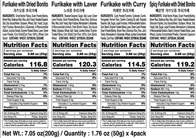 Plogmag Furikake Rice Seasoning Variety 4 Pack (Bonito, Nori Komi, Curry, and Spicy Bonito) - Image 5
